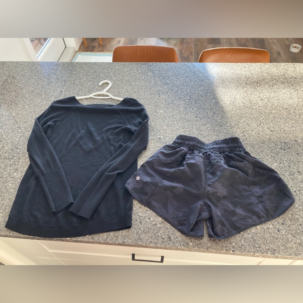 Lululemon top and shorts